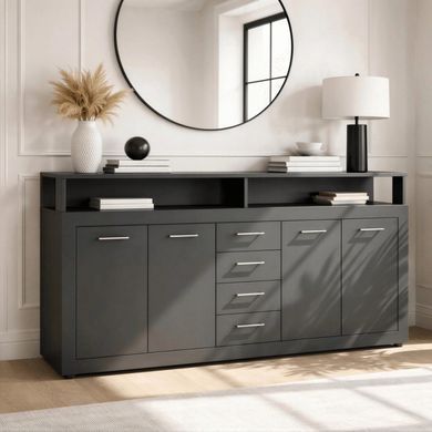Комод MEBEL ELITE BLAGO 190 антрацит фотография
