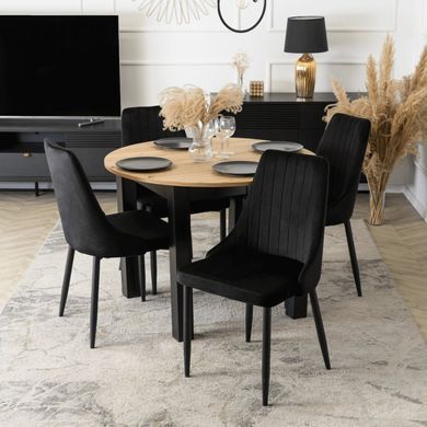 Стул бархатный MEBEL ELITE BARI Velvet Черный фотография