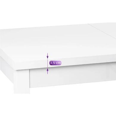 Стол раскладной MEBEL ELITE SKUBI 120(160)х75 см Белый фотография