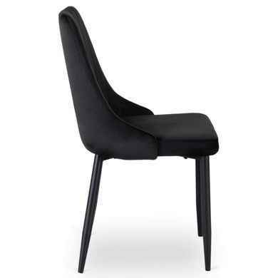 Стул бархатный MEBEL ELITE BARI Velvet Черный фотография