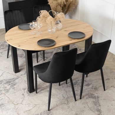 Стул бархатный MEBEL ELITE BARI Velvet Черный фотография