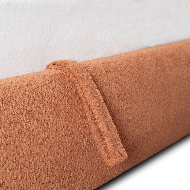 Ліжко двоспальне MEBEL ELITE ROSSO 160x200 см Рудий Букле фотографія