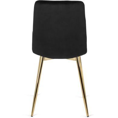 Стул бархатный MEBEL ELITE YORK Velvet, Черный / Золотой фотография