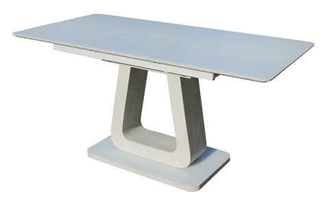 Стол раскладной DAOSUN DT 8104 120(160)x80 Белый Мат / Белый Дуб фотография