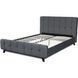 Кровать двуспальная бархатная MEBEL ELITE LINO Velvet 140x200 Серый