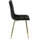 Стул бархатный MEBEL ELITE YORK Velvet, Черный / Золотой