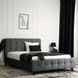 Кровать двуспальная бархатная MEBEL ELITE LINO Velvet 140x200 Серый
