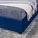 Ліжко двоспальне оксамитове MEBEL ELITE CROS Velvet 140x200 см Синій