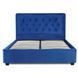 Ліжко двоспальне оксамитове MEBEL ELITE CROS Velvet 140x200 см Синій