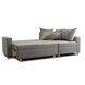 Кутовий диван оксамитовий MEBEL ELITE MARKUS Velvet 238 см Cірий (правий)