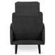Кресло мягкое с подставкой для ног MEBEL ELITE HENRY ткань Черный