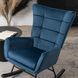 Крісло-гойдалка оксамитове MEBEL ELITE JACKSON Velvet Синій
