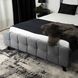Кровать двуспальная бархатная MEBEL ELITE LINO Velvet 140x200 Серый