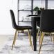 Стул бархатный MEBEL ELITE YORK Velvet, Черный / Золотой