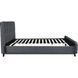 Кровать двуспальная бархатная MEBEL ELITE LINO Velvet 140x200 Серый