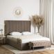 Ліжко двоспальне оксамитове MEBEL ELITE EMILIO Velvet 160x200 см Бежевий фотографія