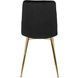 Стул бархатный MEBEL ELITE YORK Velvet, Черный / Золотой