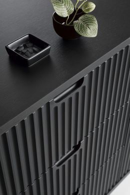 Комод Perfect Home Зова/Zova 2-дверный с черными ножками K103 Черный фотография
