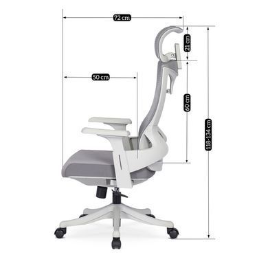 Стілець офісний поворотний MEBEL ELITE JULIET Сірий фотографія