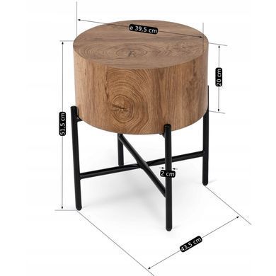 Журнальный столик MEBEL ELITE CEVES 40x40&nbsp;Орех фотография