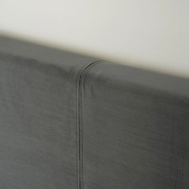 Ліжко двоспальне оксамитове MEBEL ELITE MELIA Velvet 140x200 Темно Сірий фотографія