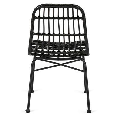 Комплект садових меблів MEBEL ELITE стіл FARGO + 4 стільці WALDI Чорний