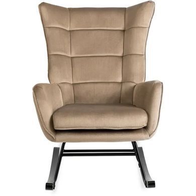 Крісло-гойдалка оксамитове MEBEL ELITE JACKSON Velvet Бежевий фотографія