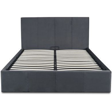 Ліжко двоспальне оксамитове MEBEL ELITE MELIA Velvet 140x200 Темно Сірий фотографія