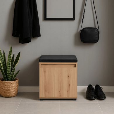 Тумба для обуви MEBEL ELITEM PARMA 50 Дуб Артизан/графит фотография