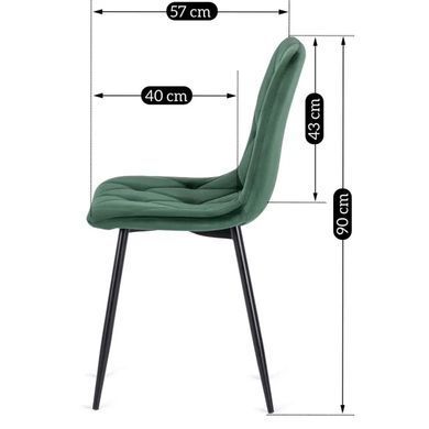 Стул бархатный MEBEL ELITE ROBIN Velvet Зеленый фотография