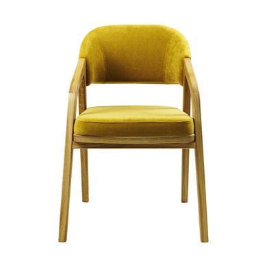 Крісло Otis Lovko натуральний дуб / Vintage Velvet 08 Mustard фотографія