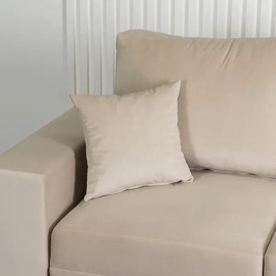 Диван 3-х місний оксамитовий MEBEL ELITE NICOLO Velvet 238 см Бежевий фотографія