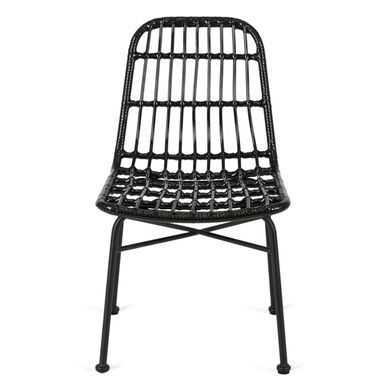 Комплект садових меблів MEBEL ELITE стіл FARGO + 4 стільці WALDI Чорний