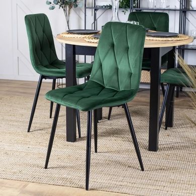 Стул бархатный MEBEL ELITE ROBIN Velvet Зеленый фотография