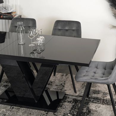 Стіл розкладний MEBEL ELITE CLARK 120(160)х80 см Чорний фотографія