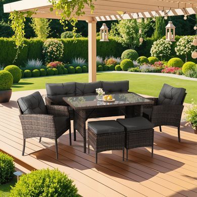 Комплект садовой мебели MEBEL ELITE ATLANTA Коричневый