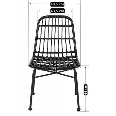 Комплект садових меблів MEBEL ELITE стіл FARGO + 4 стільці WALDI Чорний