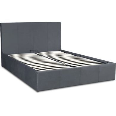 Ліжко двоспальне оксамитове MEBEL ELITE MELIA Velvet 160x200 Сірий фотографія