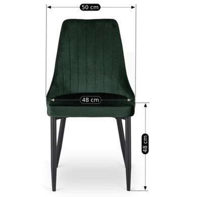 Стул бархатный MEBEL ELITE BARI Velvet Зеленый фотография