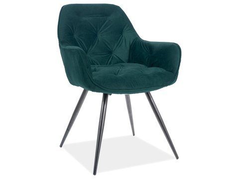 Кресло CHERRY Matt Velvet Signal Зеленый фотография
