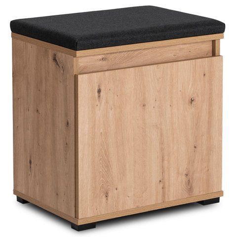 Тумба для обуви MEBEL ELITEM PARMA 50 Дуб Артизан/графит фотография