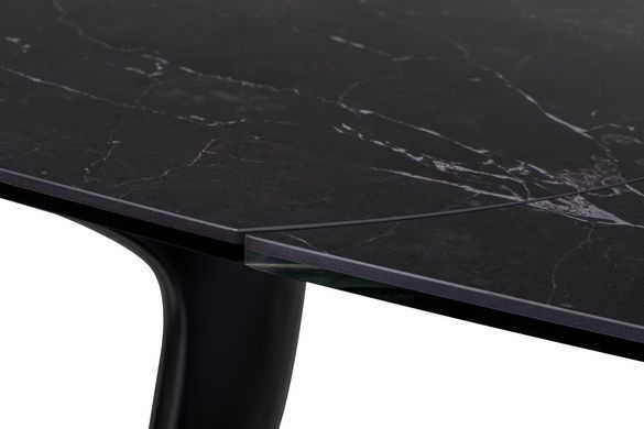 Стол раскладной TML-825 VETRO 140(200)x90 Черный Мрамор фотография