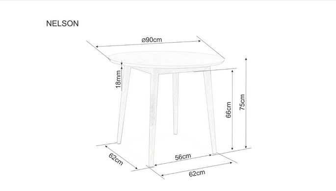 Стіл Обідній NELSON Signal 90X90 Дуб медовий фотографія