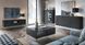 Вітрина Perfect Home Гармоні / Harmony 2-дверна з золотими ніжками WT97 Чорний/чорний мармур роял