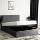 Ліжко двоспальне оксамитове MEBEL ELITE MELIA Velvet 140x200 Темно Сірий