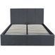 Ліжко двоспальне оксамитове MEBEL ELITE MELIA Velvet 140x200 Темно Сірий
