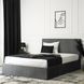 Ліжко двоспальне оксамитове MEBEL ELITE MELIA Velvet 160x200 Сірий