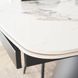 Стіл розкладний MEBEL ELITE VERONA 160(240)х90 см Білий мармур/чорний