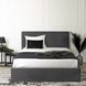 Ліжко двоспальне оксамитове MEBEL ELITE MELIA Velvet 140x200 Темно Сірий