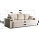 Диван 3-х місний оксамитовий MEBEL ELITE NICOLO Velvet 238 см Бежевий